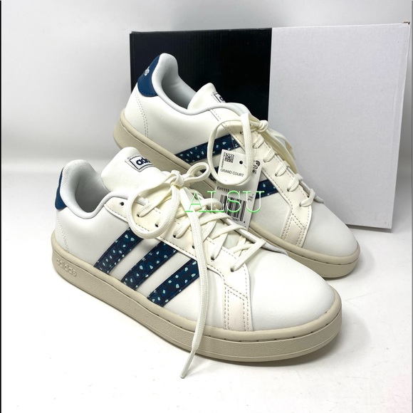 Adidas Grand Court Women’s Sneakers Leather White Size 8.5 - Picture 7 of 9